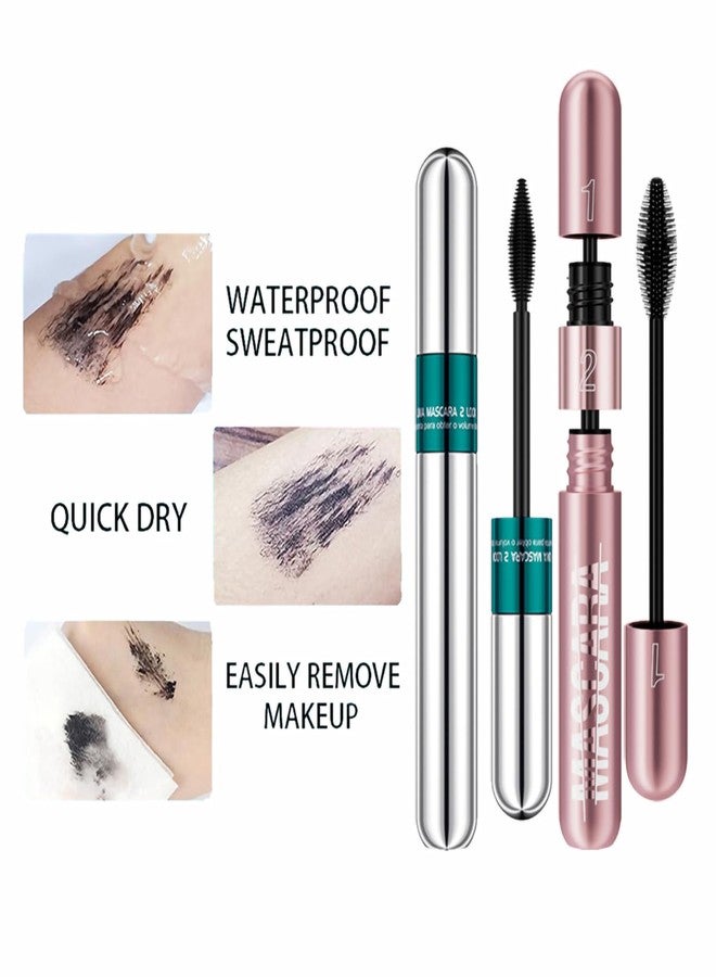 GHFCZOO 2Pcs 2 Step Lengthening & Volumizing Tubing Mascara, Smudge-Proof, Clump-Free, 2 in 1 Black Mascara For Natural Lengthening And Thickening Effect - Image 5